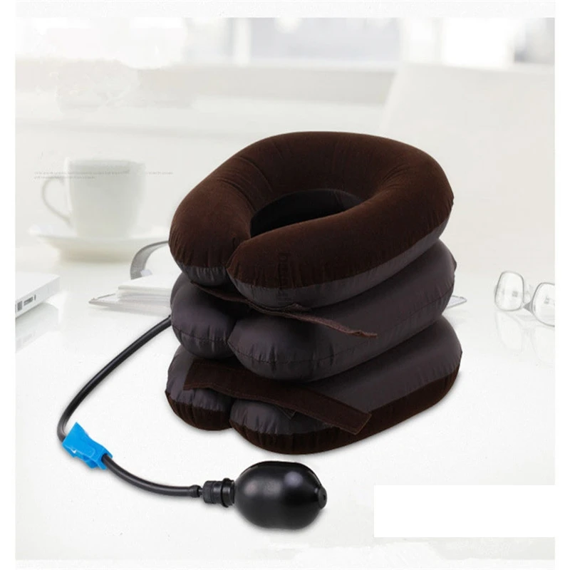 Hot!!! Cervical traction apparatus with inflatable neck neck stretcher health care toolsRelax tensions ease fatigue massage neck