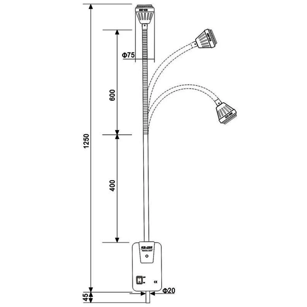 LED 9W Table Wall Guide Rail Clip Surgical Medical Examination Light Lamp Gynaecology Dental Oral ENT PET Beauty