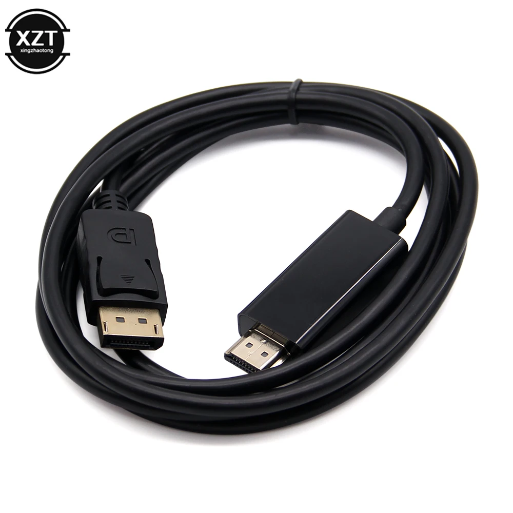 3m/1.8m DP to HDMI-compatible Cable Adapter Male to Male for HP/DELL Lenovo Laptop PC Display Port to 4K 30Hz / 1080P HDTV