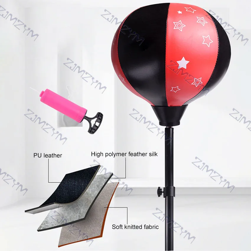Vertical Boxing Ball Adjustable Children Fitness Boxing Set Punch Pear Speed Ball For Kids Punching Sports Gym Home Training