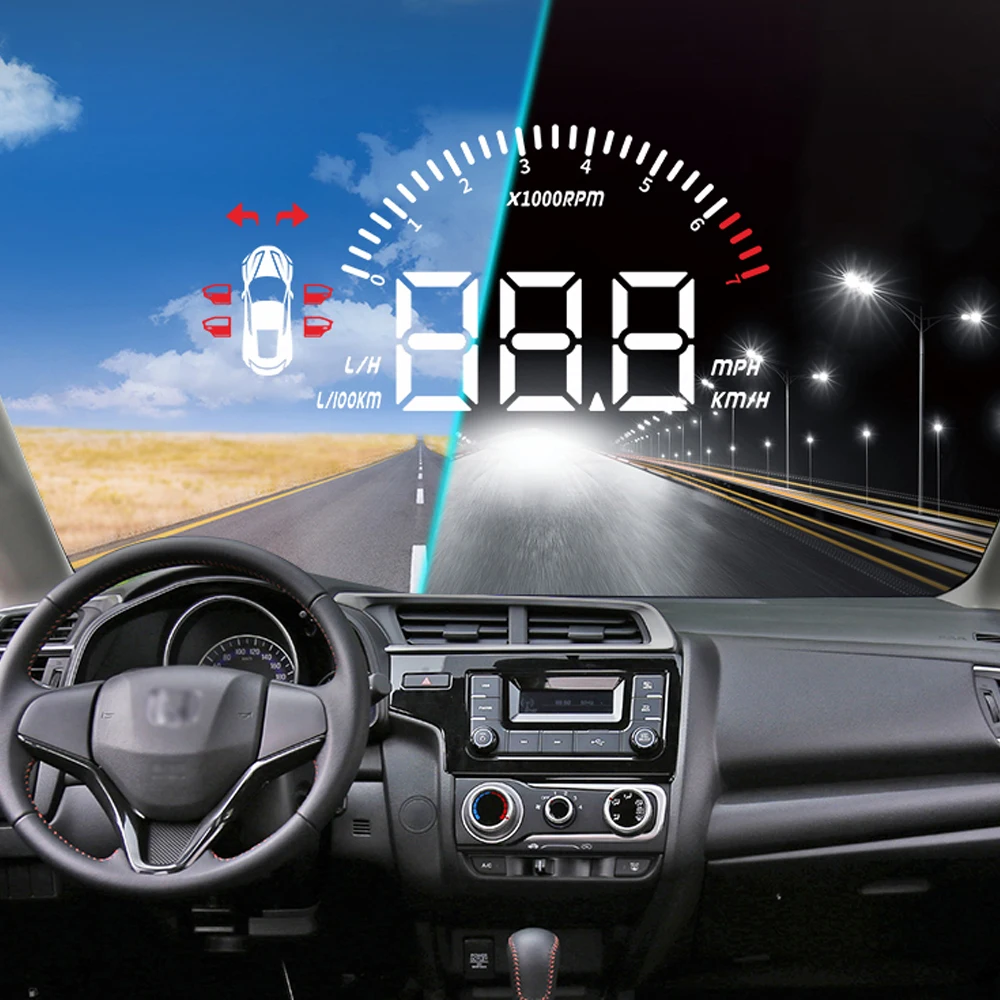 For Honda Fit/City 2013-2022 Car Electronics Head Up Display HUD Driving Computer HD Projector Screen Detector