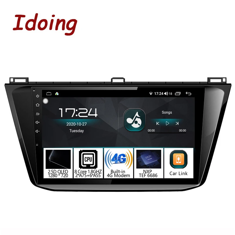 

Idoing 10.2" Head Unit For Volkswagen Tiguan 2 Mk 2016-2022 Car Radio Multimedia Video Player Navigation GPS Android No 2din