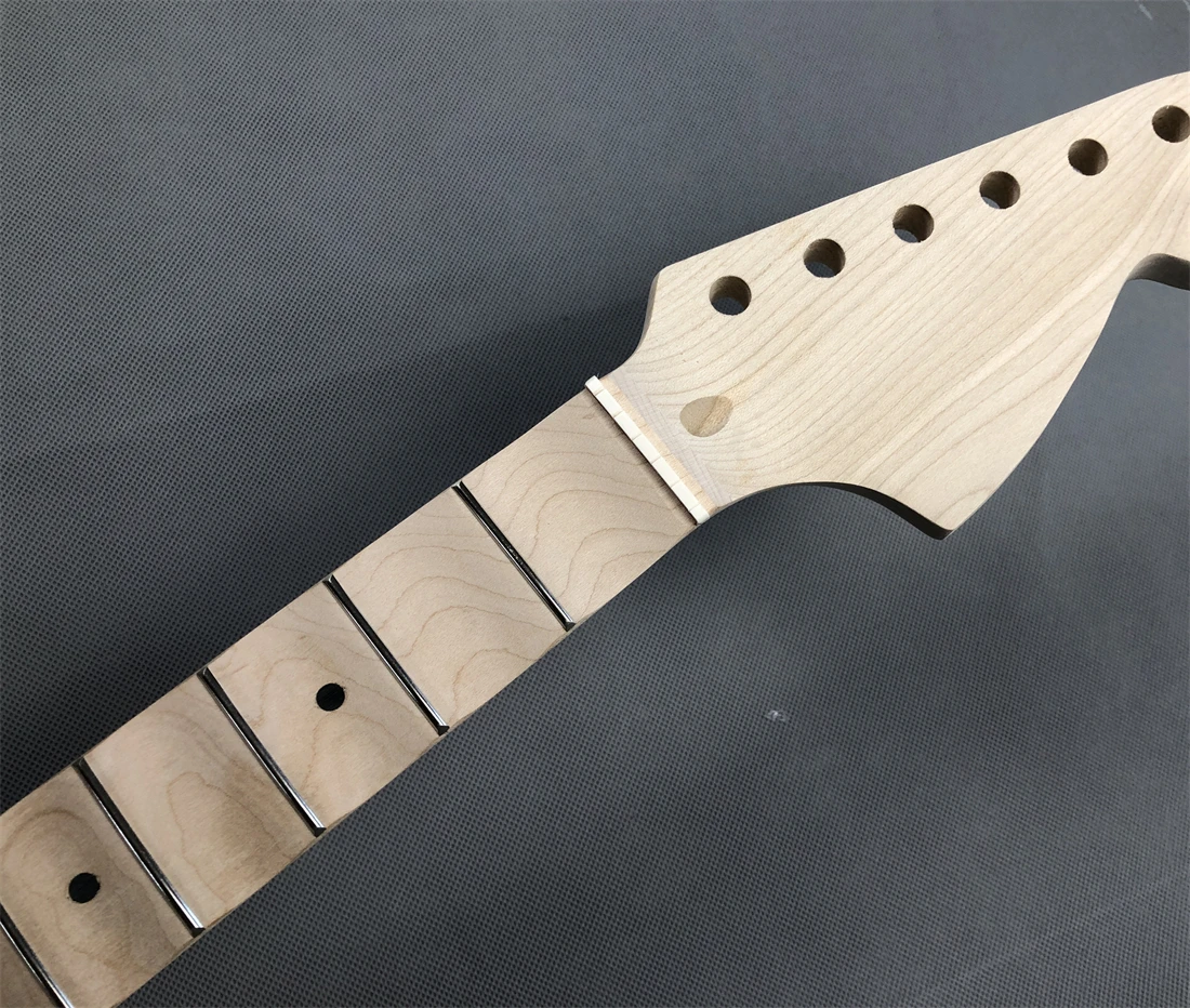 

Unfinished Full scalloped Guitar Neck 22Fret 25.5inch Maple Fretboard Dot Inlay