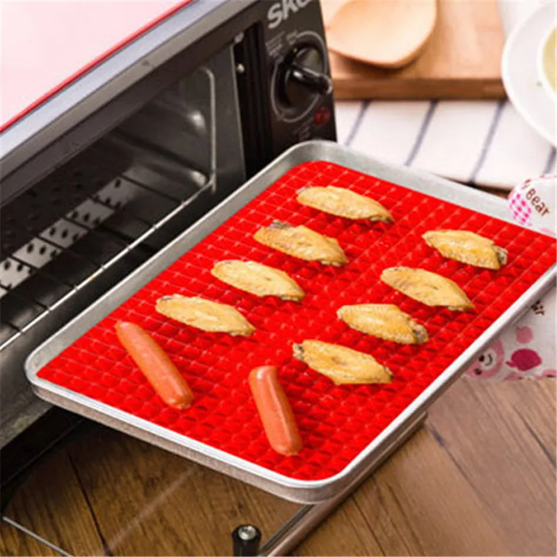 Hot! Pyramid Bakeware Pan Nonstick Silicone Pizza Cookie Baking Mat Pads Easy Method for Oven Baking Tray Sheet DIY Baking Tools