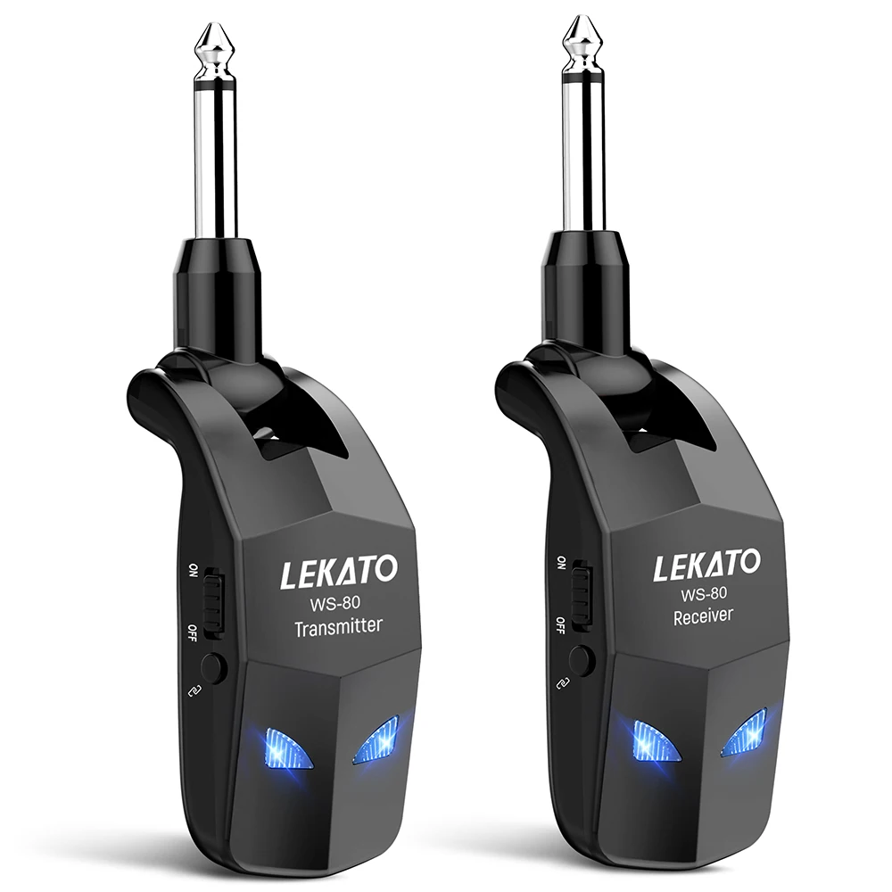 Lekato Electric Guitar Wireless Transmitter Receiver Parts Accessories Bass System Music 2.4Ghz Ism Wireless Guitar System