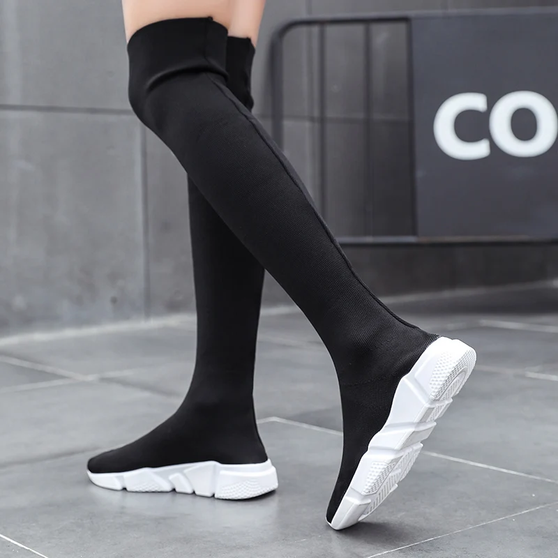 Women Boots Long Tube Socks Shoes 2022 New Female Fashion Sexy Shoes for Women Over the Knee Boots For Women Sneakers