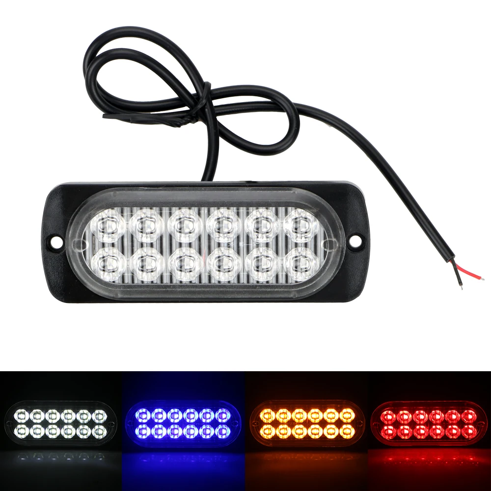 12V 18W LED Truck Clearance Position Warning Strobe Lights Trail Rear Tail Side Fog Lamp RGB Motorcycle 4x4 Auto Car Accessories