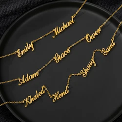 Custom 1-6 Meerdere Namen Ketting Gepersonaliseerde Brief Choker Kettingen Charm Rvs Familieleden Sieraden Geschenken