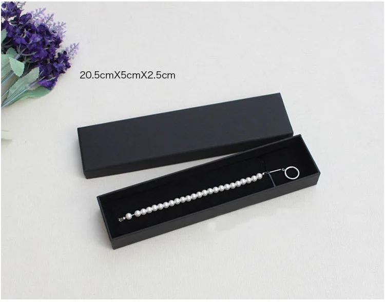 Quadratische, rechteckige Schmuck-Organizer-Box in verschiedenen Größen, Verlobungsring für Ohrringe, Halsketten, Armbänder, Geschenkbox, schwarze Papierbox – Detail 13