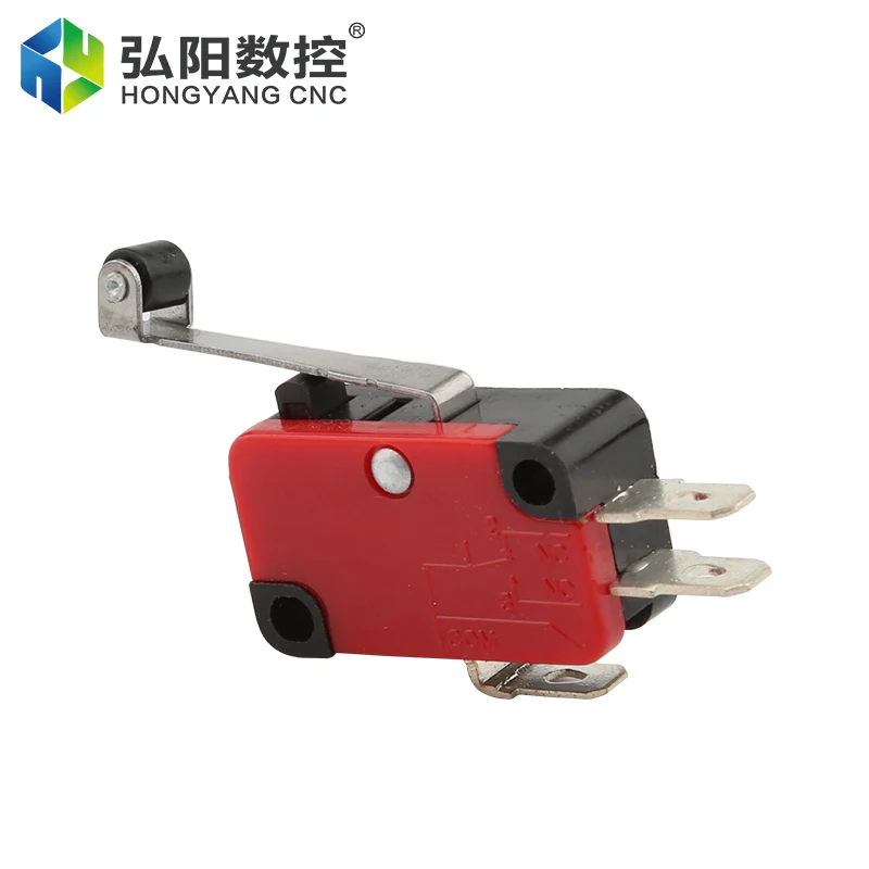 CNC Machine Tool Mechanical Micro-Motion Limit Switch Silver Contact Instantaneous Self-Reset Hinge Lever Roller Snap-Action 16A