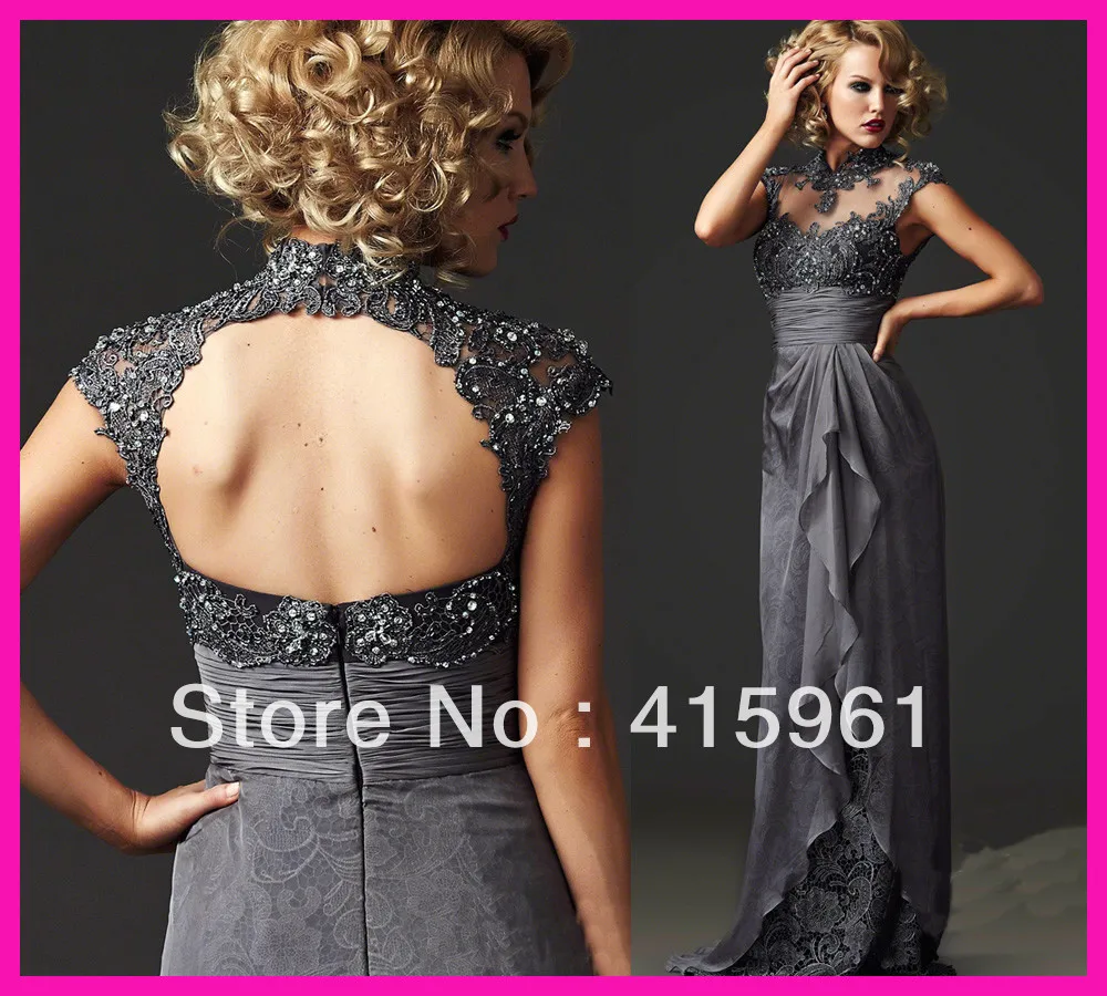 

vestido de madrinha evening dress 2025 Elegant Cap Sleeve High Neck Beaded Lace Long Mother of the Bride Dresses for weddings