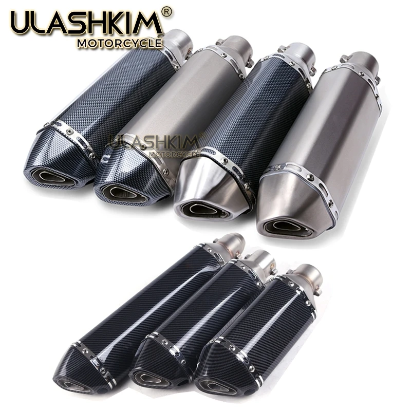 36~51mm Universal Motorcycle Exhaust Muffler Escape Slip On Pipe with db killer Fit Motorbike Scooter ATV Dirt Bike Moped