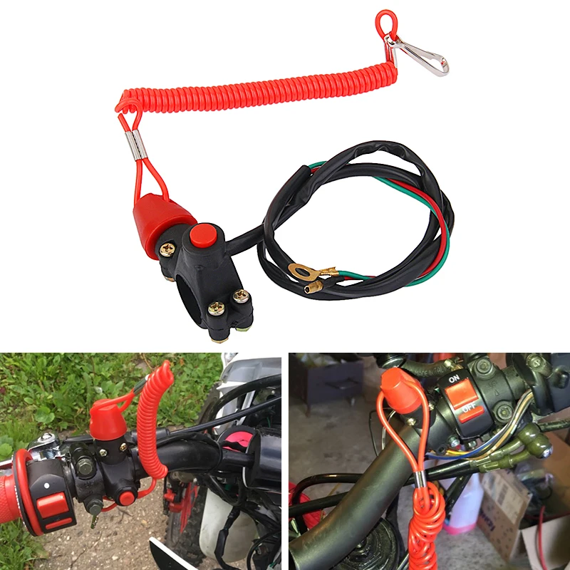 70cm Motorcycle Engine Kill Stop Switch Boat Outboard Engine Motor Kill Stop Switch Safety Lanyard For Marine ATV Quad Yacht