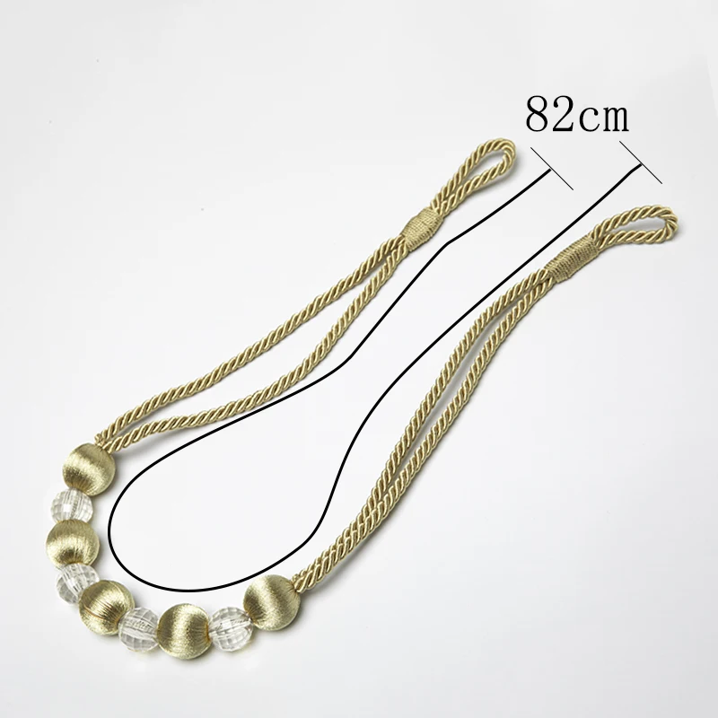 1Pc Bead Curtain Tieback Home Decor Gold Holdback Curtains  Holder Clamp Buckle Rope Room Accessories Decoration Tie Back