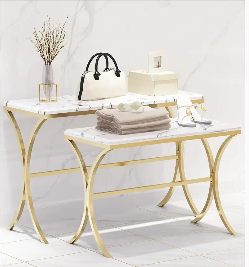 

Clothing store Nakajima water table Nano gold window display table