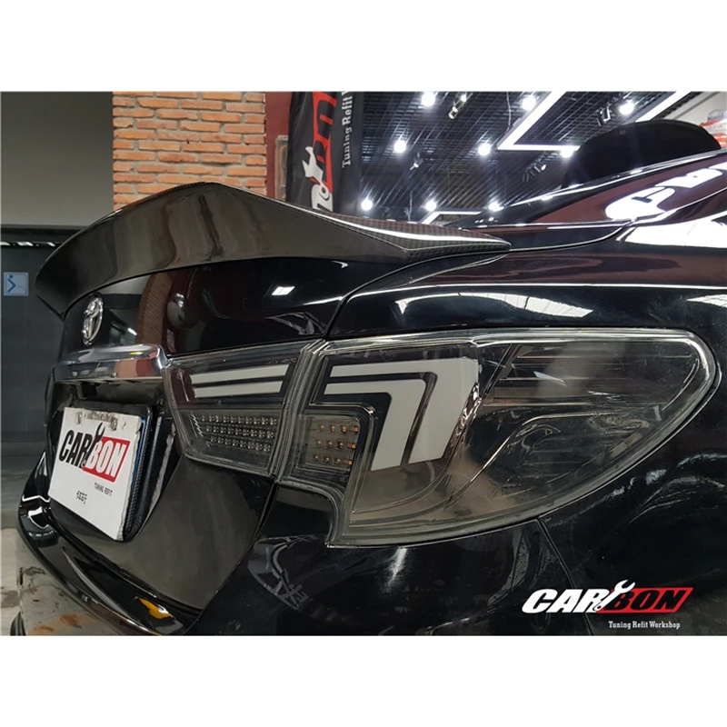 for Toyota Mark X REIZ spoiler 2010 11 12 13 14 15 16 17 year glossy carbon fiber / FRP  rear wing K style Accessories