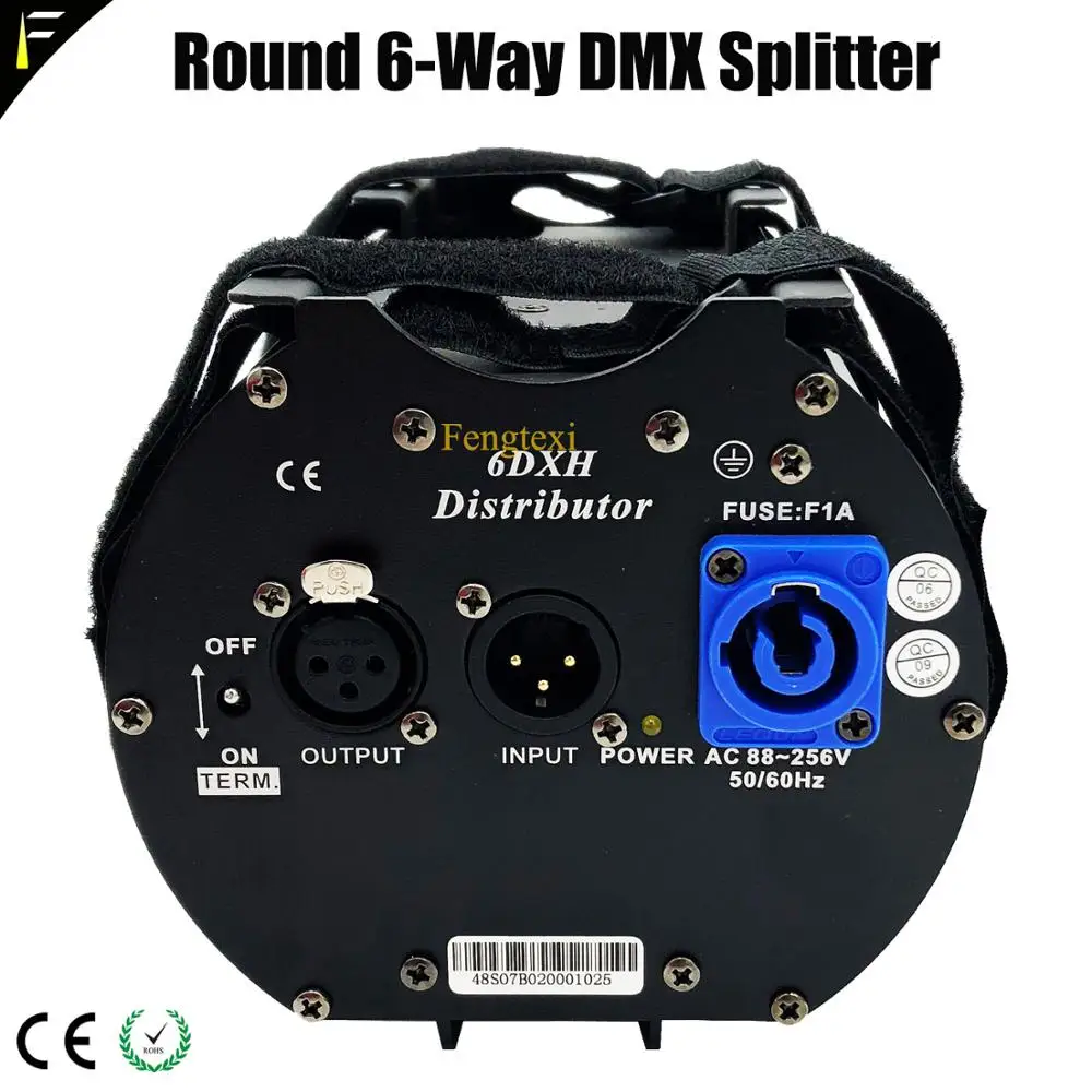 Imagem -05 - Equipamento de Luz de Discoteca dx Dmx Way Distribuidor com Neutrik3pins Módulo Xlr Dmx Divisor Canais Separadamente Potência