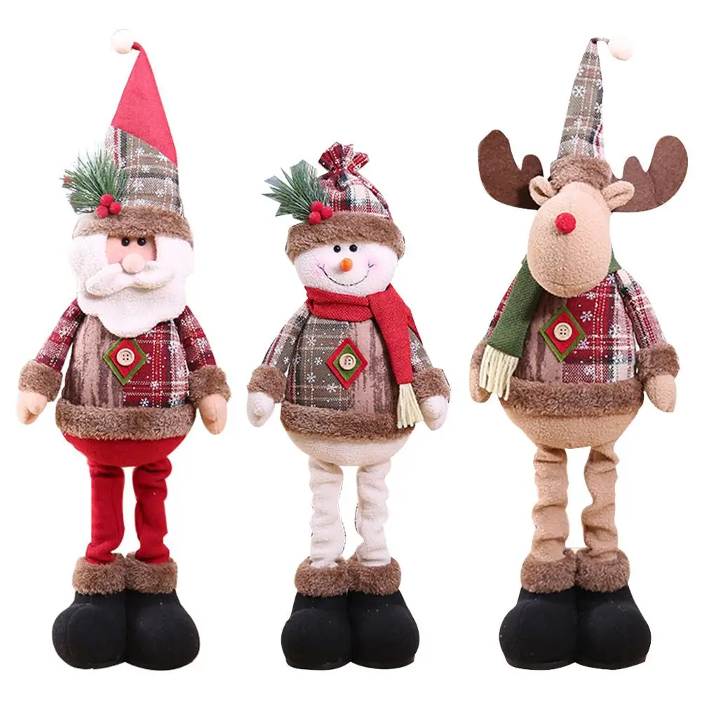 1/3pcs Christmas Decoration Adornos Navidenos Navidad New Year Innovative Elk Santa Snowman Decoration Kids NewYear Hanging Gift