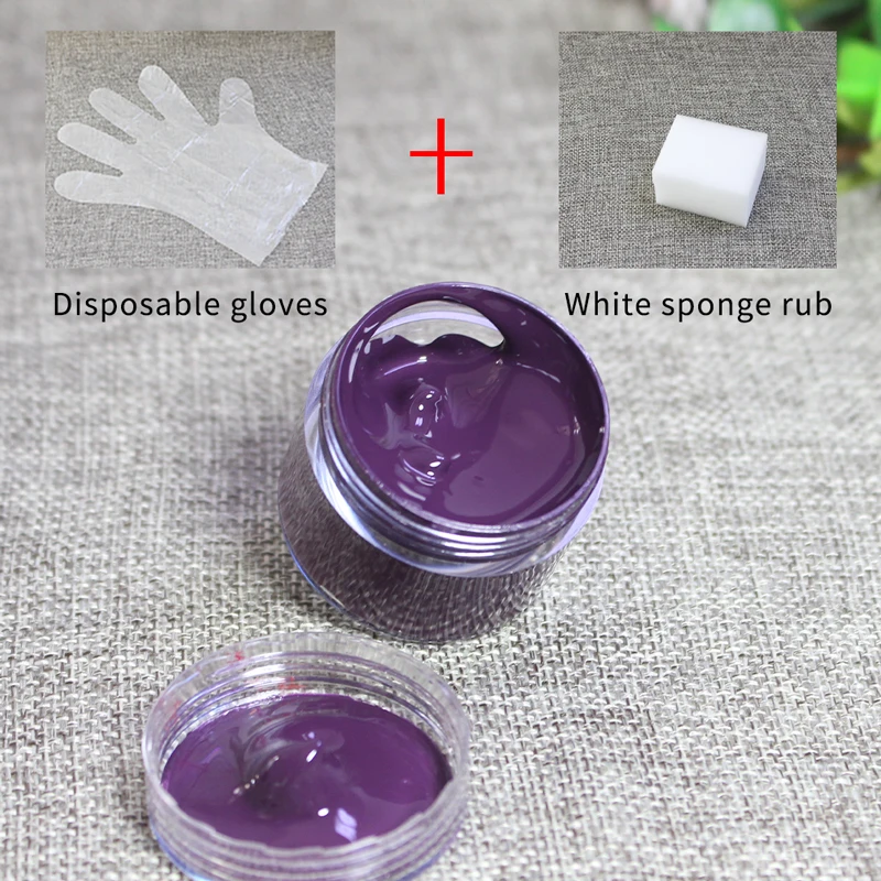 30ml Purple Red Leather Coloring Paint Shoe Cream in Bag Sofa Car Seat Scratch Leather Dye Repair Restoration Color Change Paint