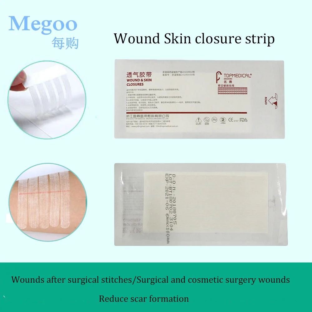 2 Bags Sterile Wound Skin Closure Strip Tape For Surgical Wound And Cosmetic Surgery Medical Surgical Tape Suture Steri-Strip