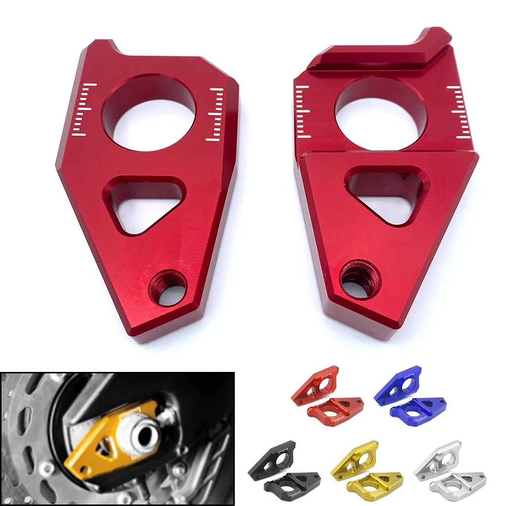 

REALZION Motorcycle CNC Rear Axle Spindle Chain Tensioner Adjuster Blockers For Yamaha Tmax T-MAX 530 Tmax530 FZ8 2012-2015 FZ1