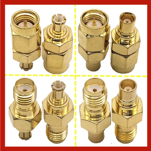 

4pcs sma to mcx Connector SMA To MCX Male plug & Female jack RF Coaxial Adapters