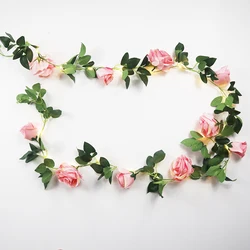 Luci artificiali della stringa del LED della fata della batteria della vite del fiore di rosa artificiale per la decorazione domestica del partito della decorazione di nozze della ghirlanda illuminata natale