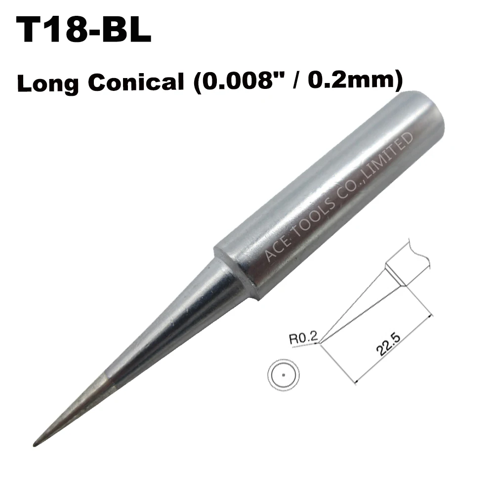 Soldering Tip T18-BL Conical 0.2mm 0.008