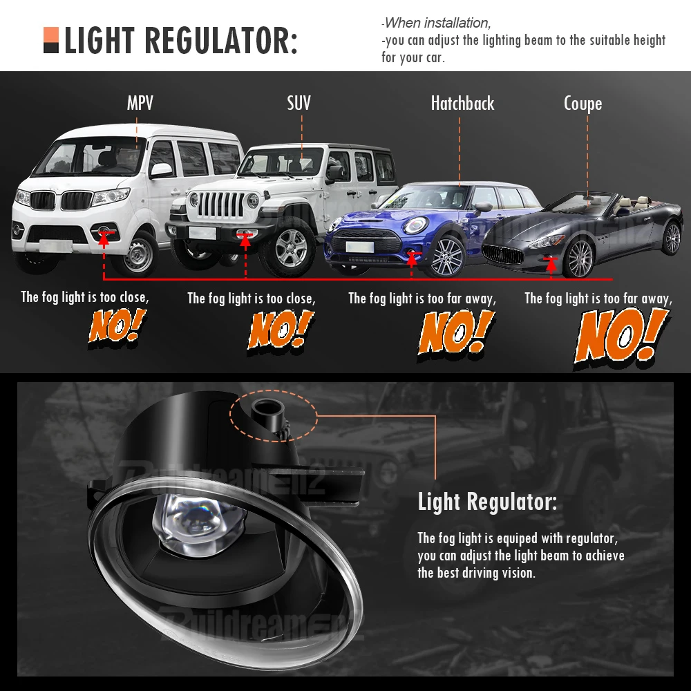 2 Stuks 30W Led Mistlamp Montage Auto Canbus Lens Fog Dagrijverlichting 9006 12V Voor Vw Volkswagen Touran (1T3) 2010-2015