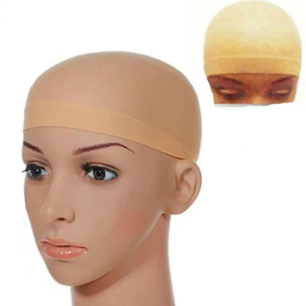 2Pcs Women Wig Caps Unisex Elastic Nylon Fashion Hairdressing Tool Personal Wear Men Hairnets Wig Hat