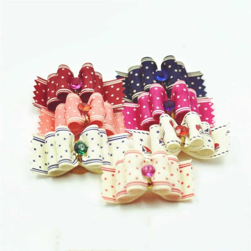 20/50/100pcs /Set Elastic Bands Attached Dog Hair Accessories Dog Pet Bows Hair Bows For Small Puppy Kitten Hair Decorations