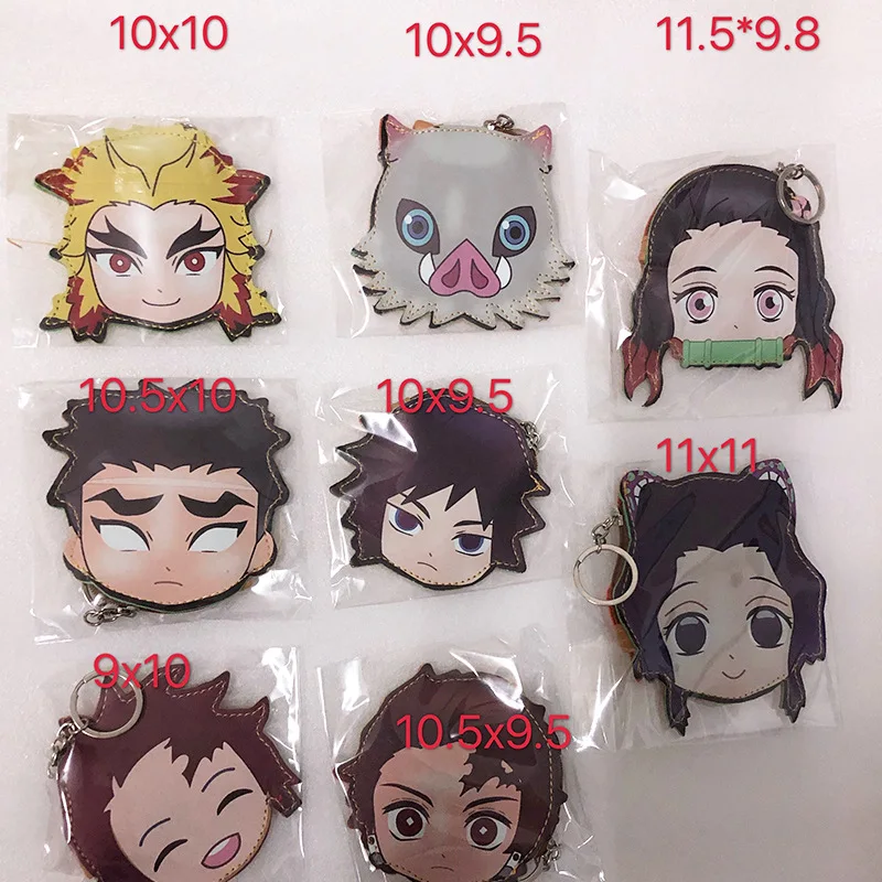 Demon Slayer Kimetsu No Yaiba Kamado Nezuko Hashibira Inosuke Coin Wallet Purse Keychain Handbag Cosplay PU Party Anime