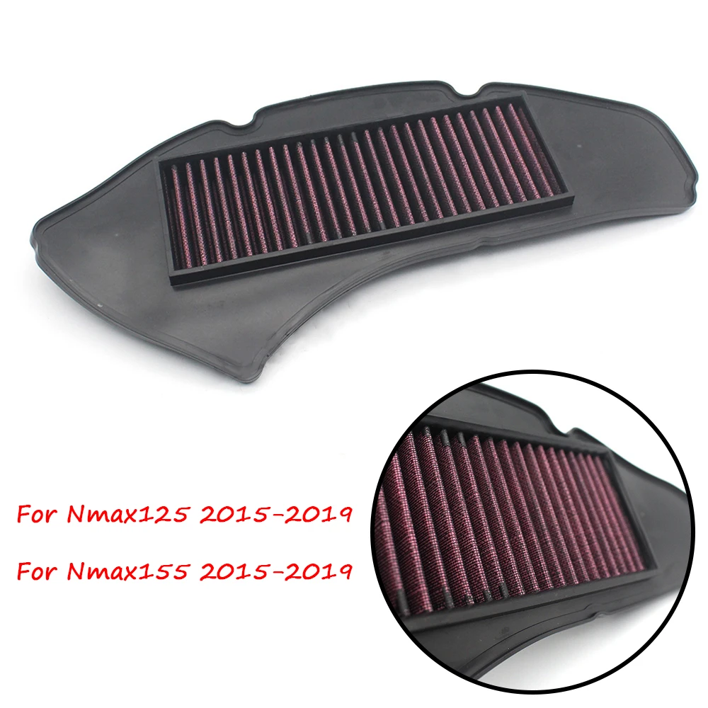

Motorcycle Air Intake Filter Cleaner High Flow Non-woven Fabric Air Filter For Yamaha NMAX 125 155 NMAX125 NMAX155 2015-2019