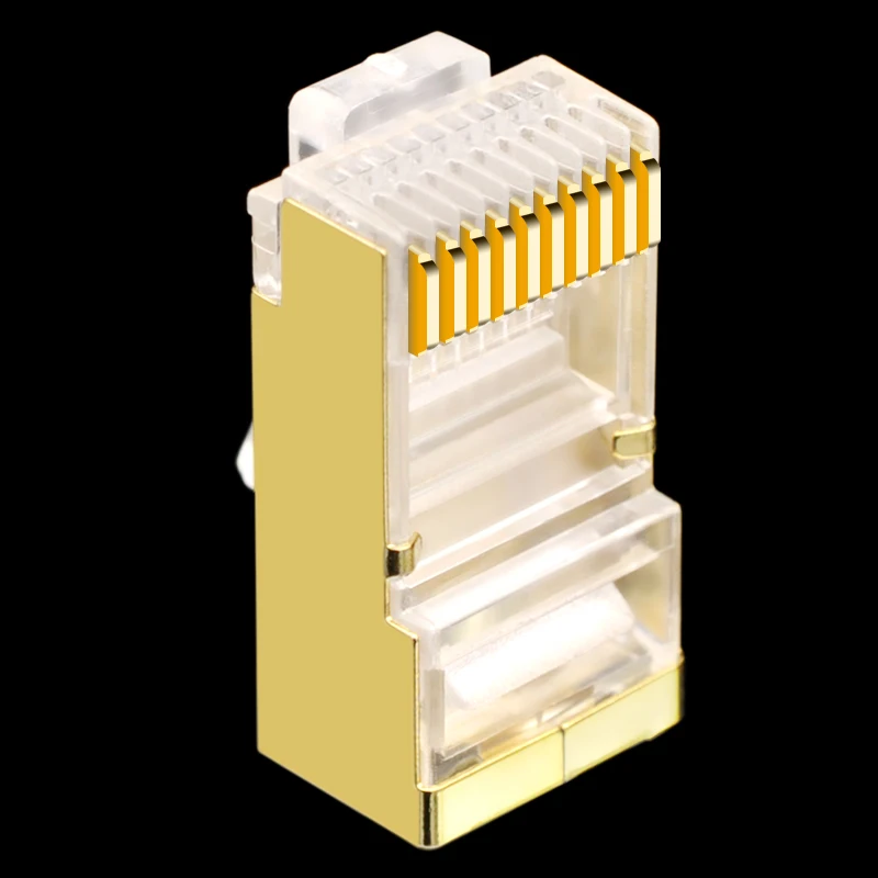 CNCOB RJ50 connectors Stranded 10P10C Network Cable Connector RJ48 Crystal Plug Modular 30 Pcs/Pack