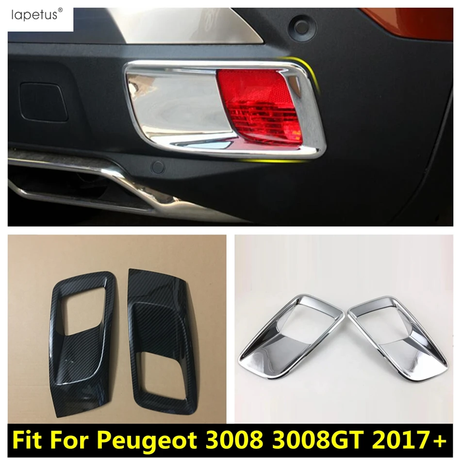 

Chrome Accessories For Peugeot 3008 3008GT 2017 -2022 Rear Trunk Tail Gate Bumper Fog Light Lamp Molding Cover Trim Exterior Kit