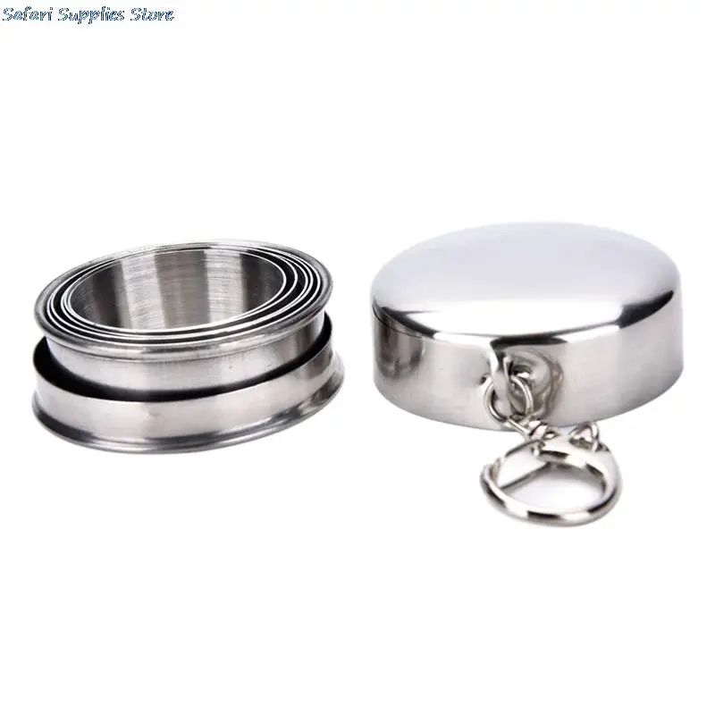 1 Pcs In Acciaio Inox Tazza Piegante Tazza di Corsa Tool Kit di Sopravvivenza EDC Gear Sport All'aria Aperta Tazza Portatile per il Campeggio Trekking Più Leggero