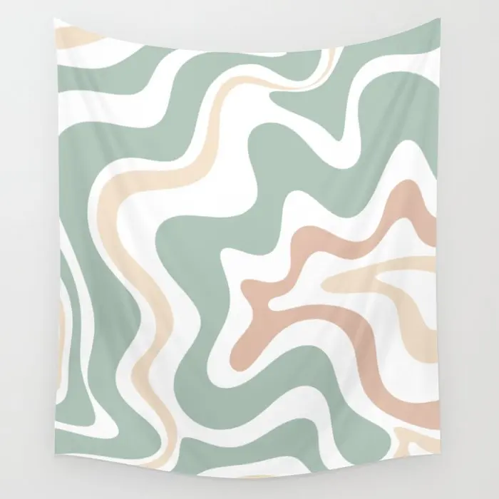 

Celadon Sage Swirl Abstract Pattern Tapestry Background Wall Covering Home Decoration Blanket Bedroom Wall Hanging Tapestries