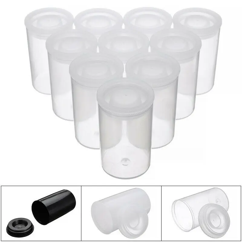 100PCS Plastic Fishing Bait Jar Pot Film Canister Camera Reel Container Storage Case Can Box for Accessories Art Beads Pill