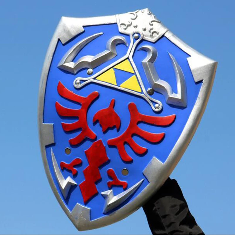 1:1 Game The Skyward Shield Link Cosplay Blue Shield Weapon Role Play Action Model Safe PU Children Toy Prop Halloween