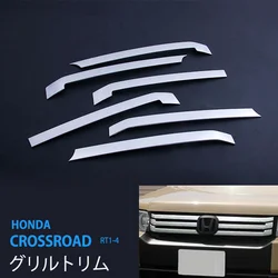 Car Front Grille Trim Cover For 2007-2010 Honda Crossroad Rt1-4 Stainless Steel Chrome Durable Car Styling Accessories Stickers