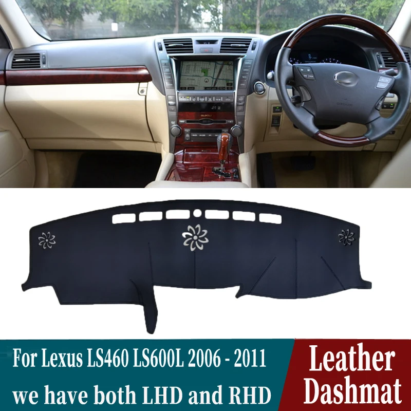 

Leather Dashmat Dashboard Cover Pad Dash Mat Carpet Car-Styling accessories For Lexus LS460 LS600L 2006 2007 2008 2009 2010 2011