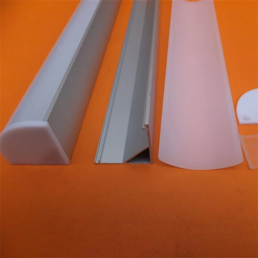 

Free Shipping 1m/pcs New Design aluminum profiles channel with Milk Cover for leds strips