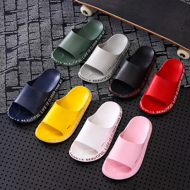 New Slippers men women flip flop indoor bathroom sandals slippers home soft bottom couple non-slip bath beach sandals