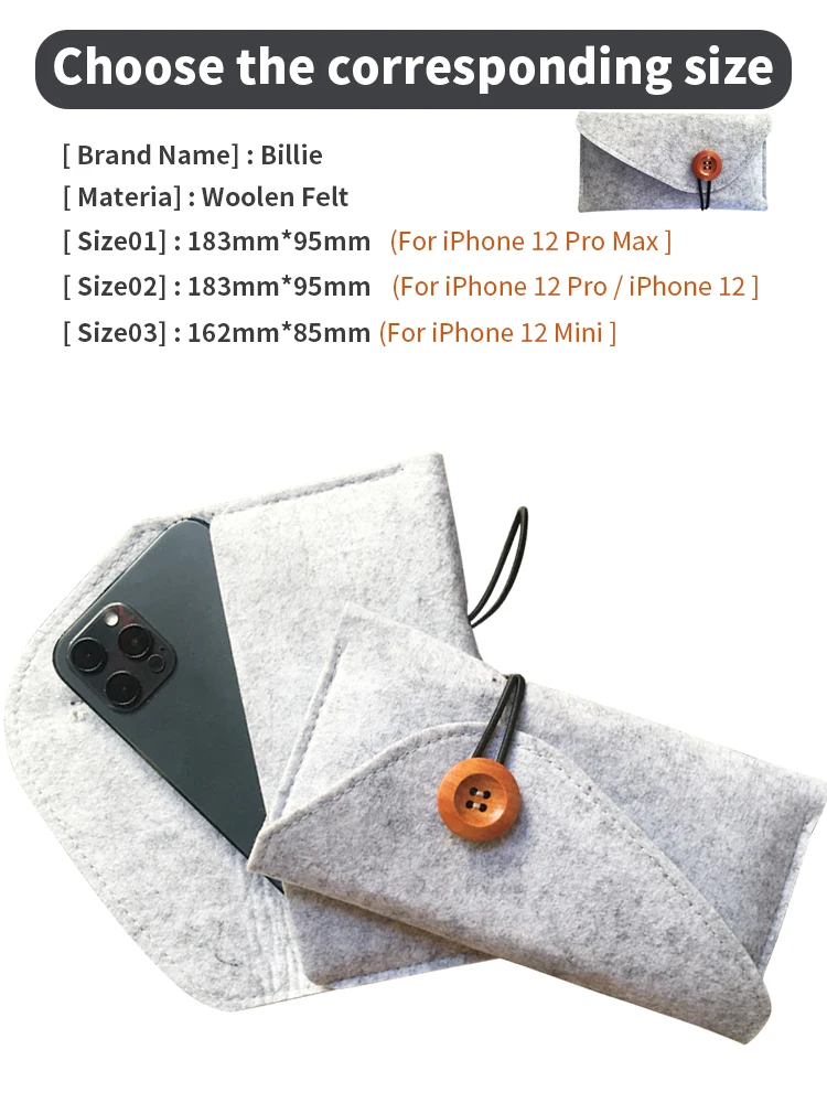 for iphone 12Pro Max Case,For Apple iphone 12 Mini Ultra-thin Handmade Wool Felt phone Sleeve Cover For iphone 12 Accessories