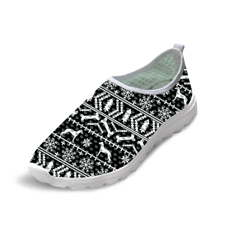 Schoenen vrouw Greyhound silhouette christmas ruby pattern printed Mesh breathable surface shoes Men women shoes sneakers 2021