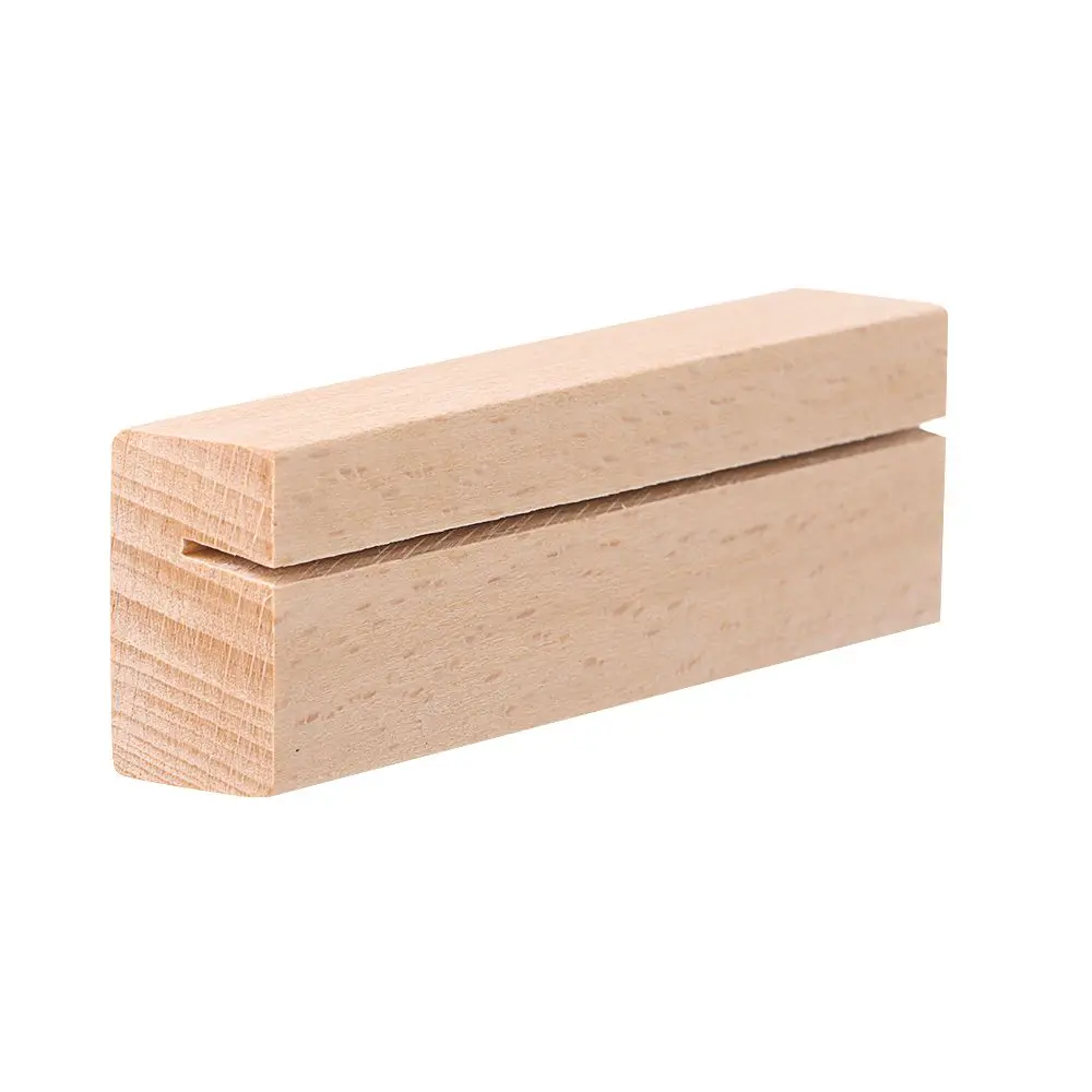 1Pcs Wooden Photo Stand Picture Cards Display Stand Business Card Holder Rectangle Card Clip Memo Holder for Home Office