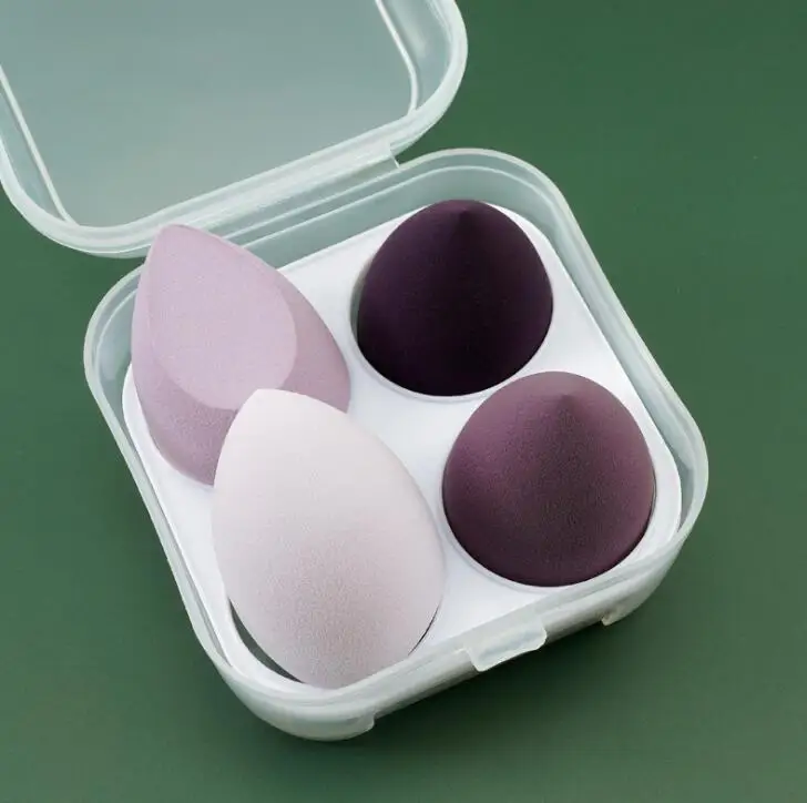 beuty blender houder 4 stuks groothandel make-up spons set cosmetische bladerdeeg poeder paarse blender bulk beuty gereedschap accessoires make-up