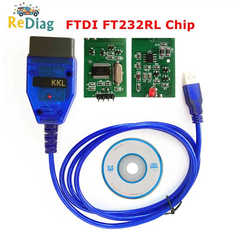 

For VAG409 KKL FT232RL+9241A Red PCB For Audi/Seat/Volkswagen/Skoda with FTDI FT232RL Chip OBD2 USB Diagnostic Scanner Cable