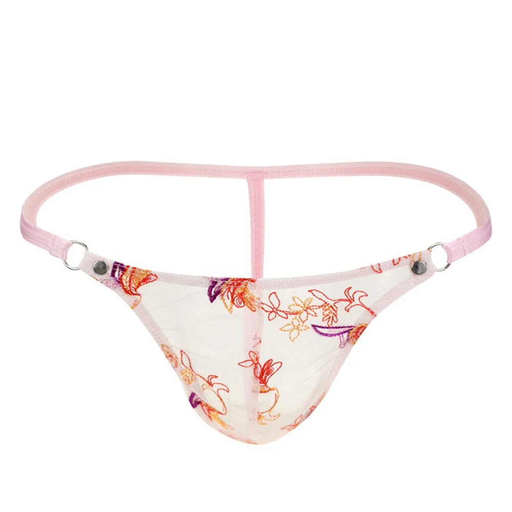 

Сексуальное мужское нижнее белье: розовые прозрачные стринги и трусы-танга ZJH1004-1