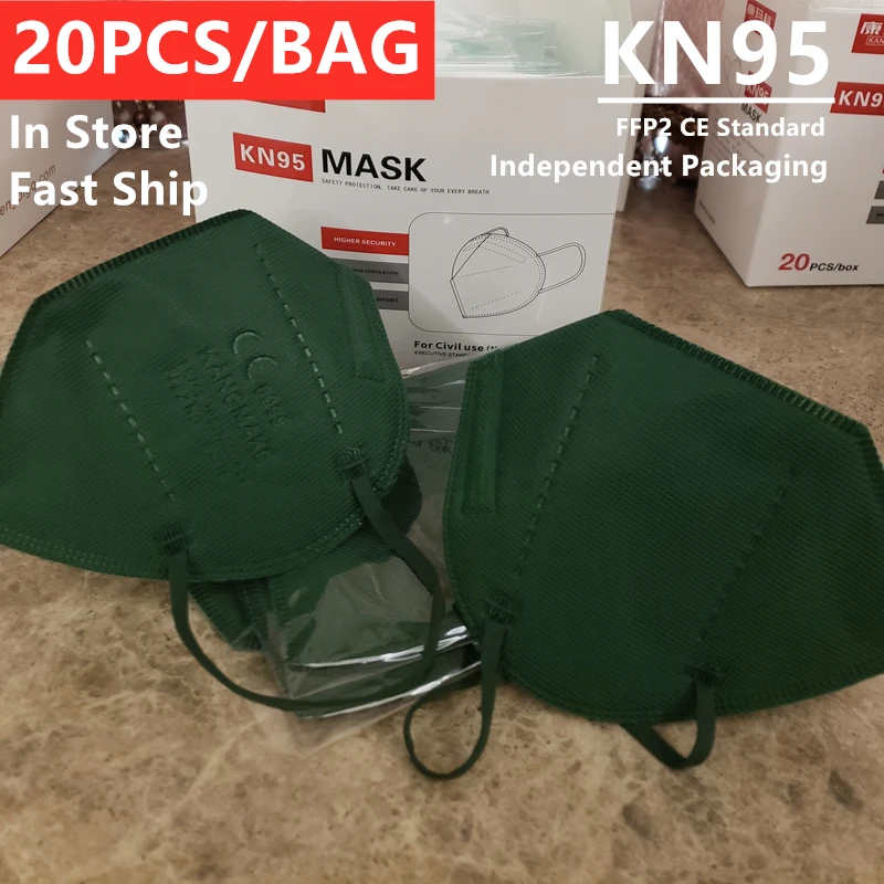 

KANGMAKE Independent Army Green KN95 Face Mask Masque Mascarillas De Fpp2 Ffp2 Homologada Colores Surtidos Mondkapje Maske Ffpp2